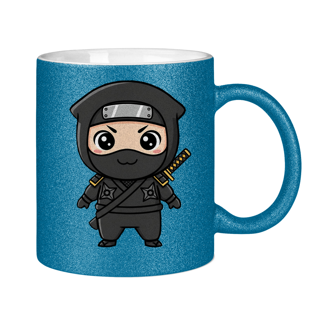 Glitzertasse Ninja Chibiki Shinobi black