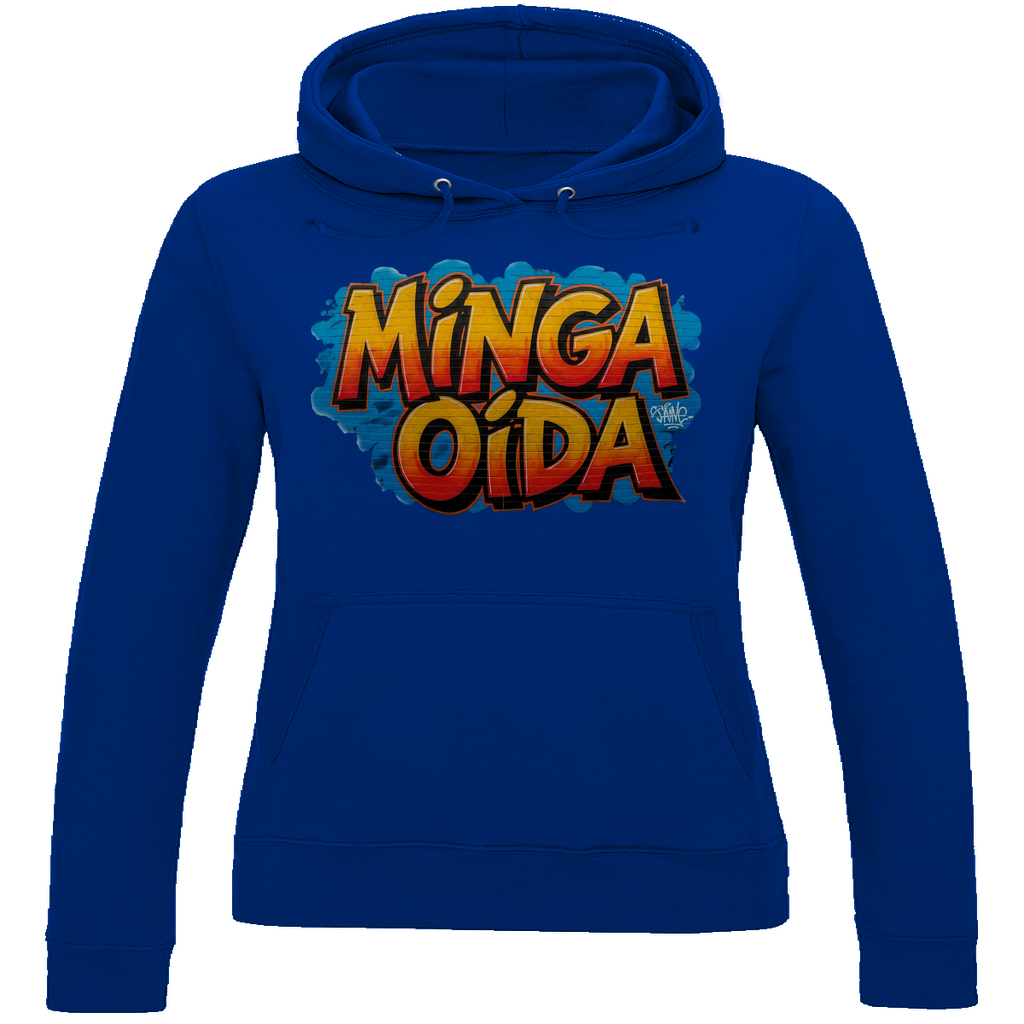 Damen Hoodie Minga Oida Grafitti