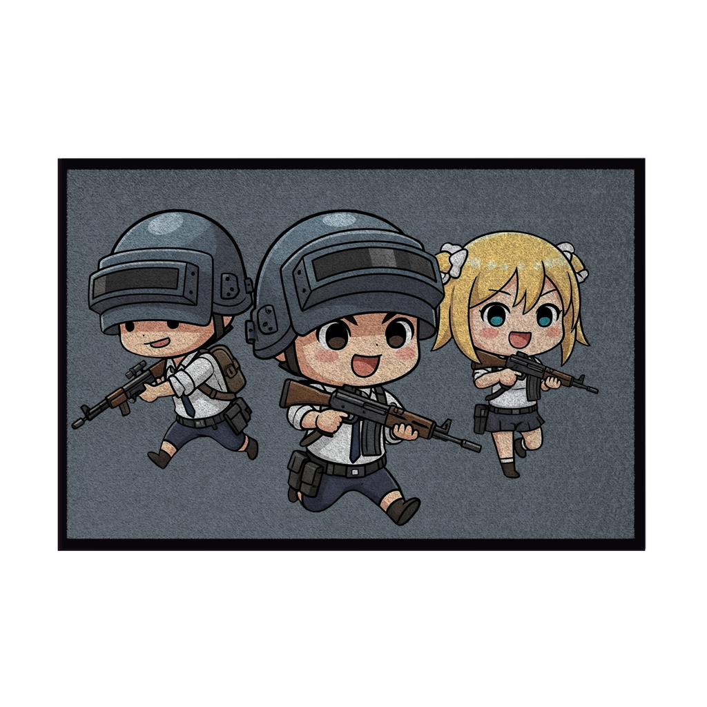 Fußmatte mit Gummirand Battle Royal PUBG Chibiki