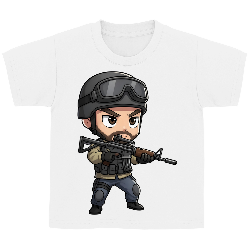 Kinder Basic T-Shirt Soldier Police Counter Strike Chibiki Special Force