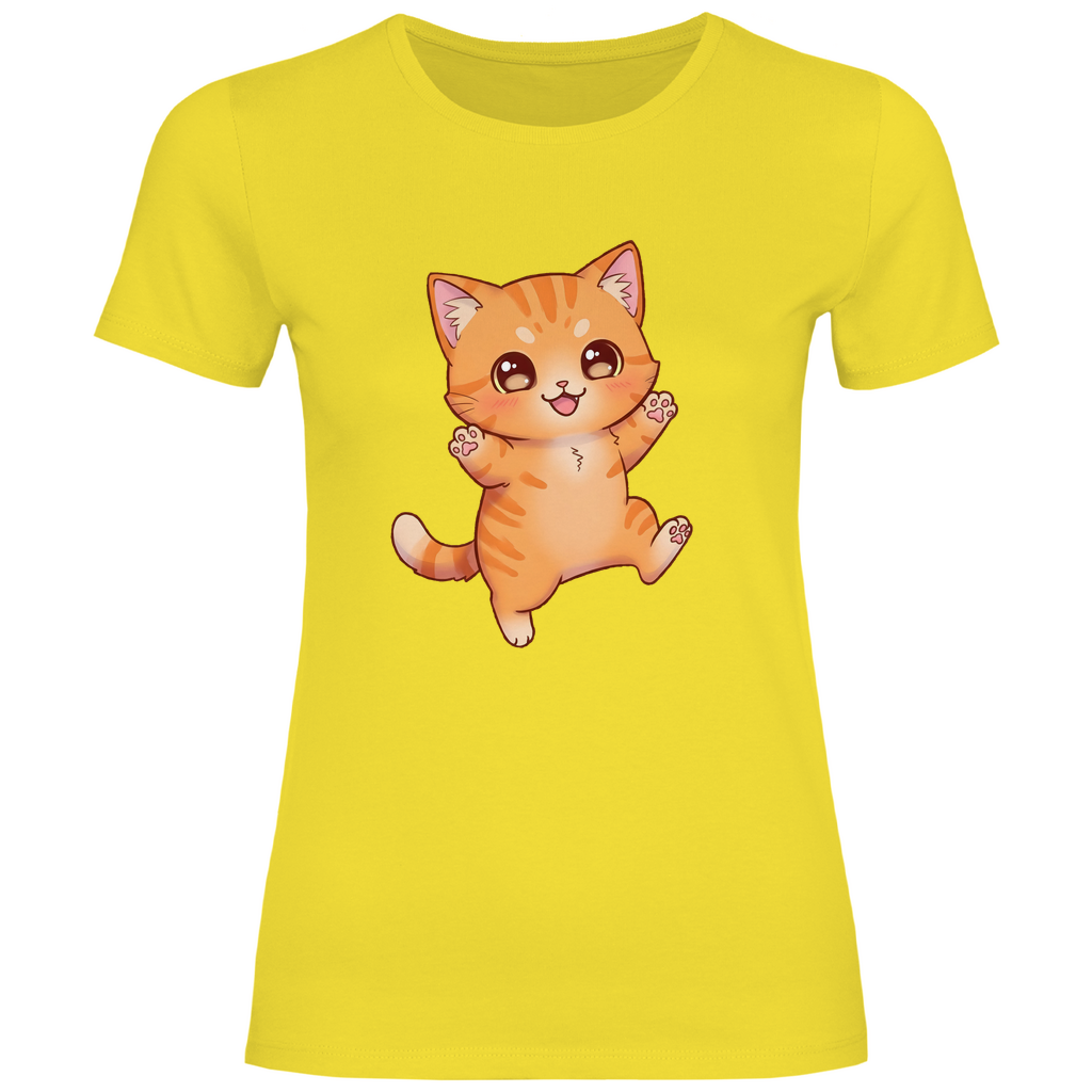 Damen T-Shirt kitty cat brownie