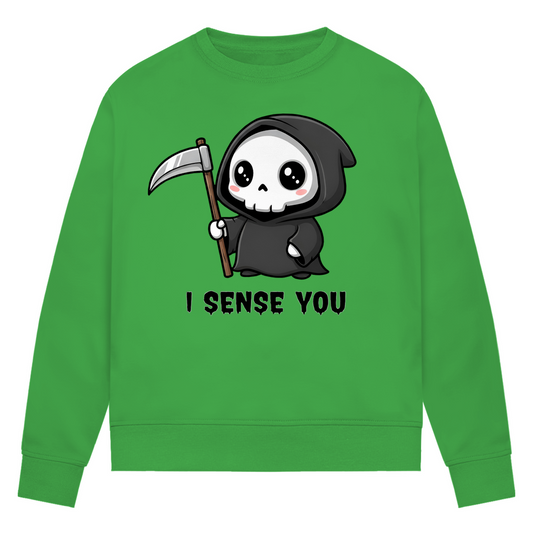 Damen Premium Bio Sweatshirt Reaper chibi Sensenmann