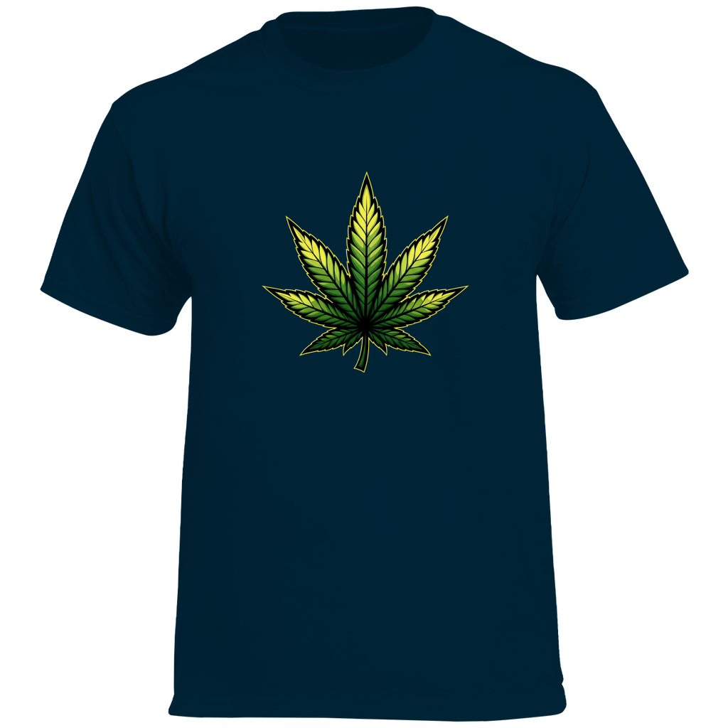 Herren Heavy Cotton T-Shirt Cannabis Logo