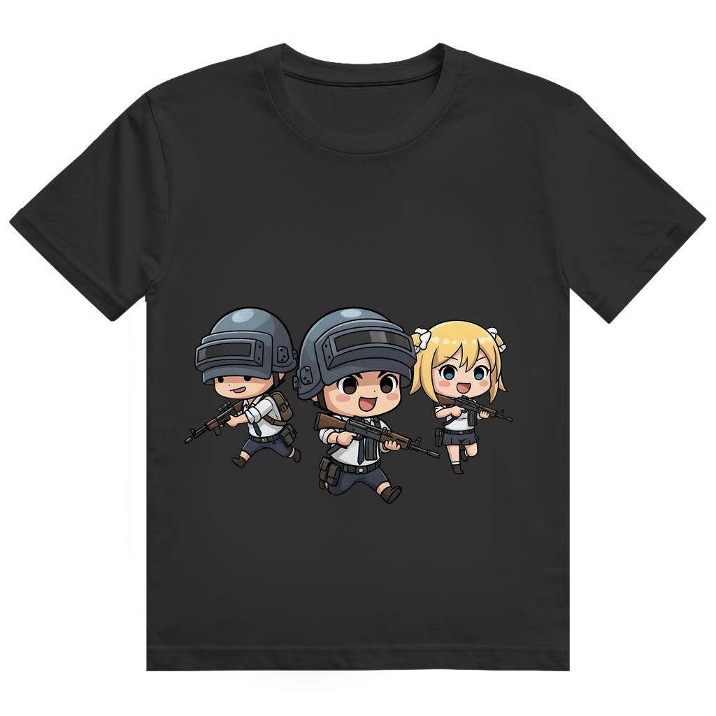 Herren Heavy Cotton T-Shirt Battle Royal PUBG Chibiki