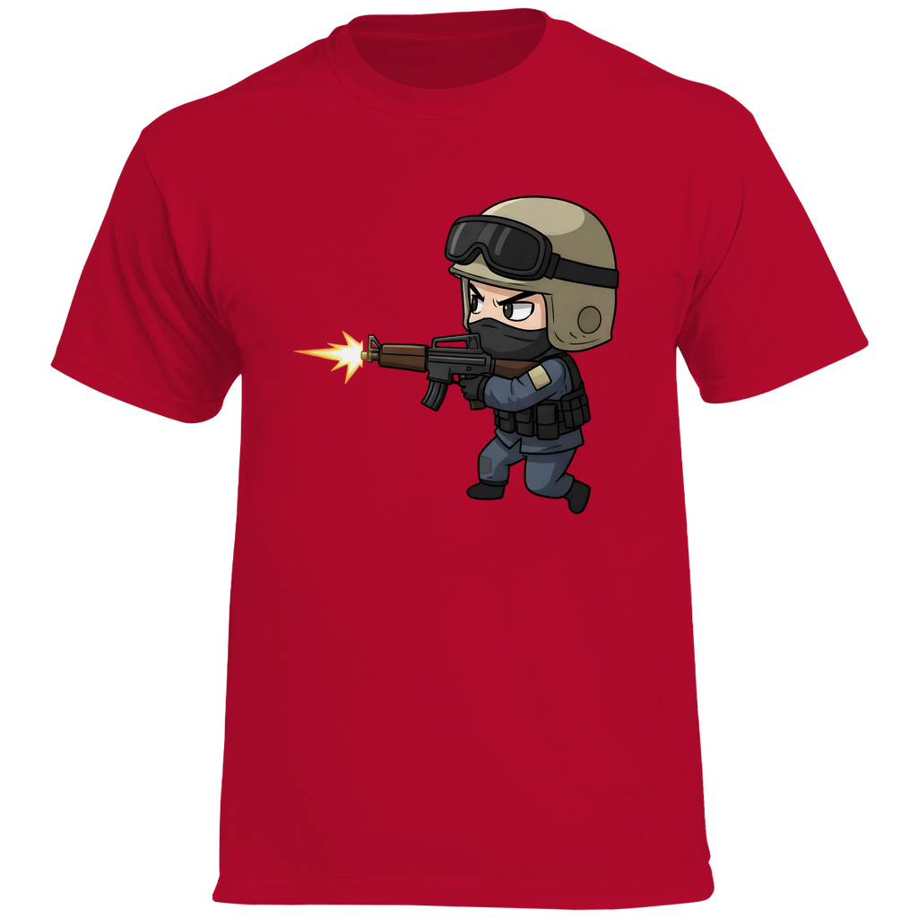 Herren Heavy Cotton T-Shirt Special Forces CSGO Chibiki Counter Strike