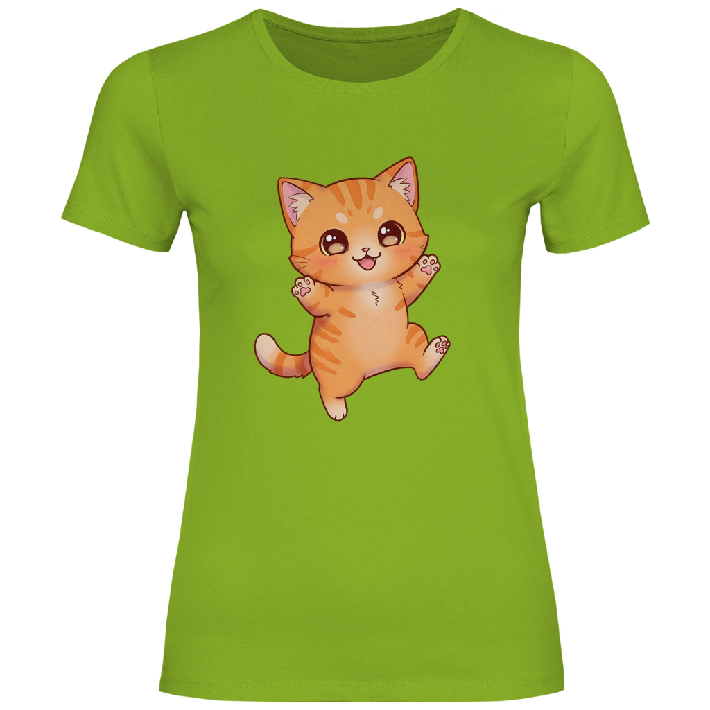 Damen T-Shirt kitty cat brownie