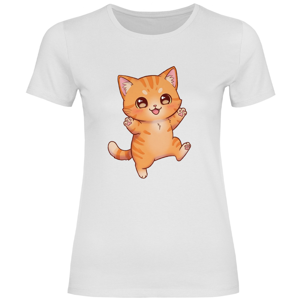 Damen T-Shirt kitty cat brownie