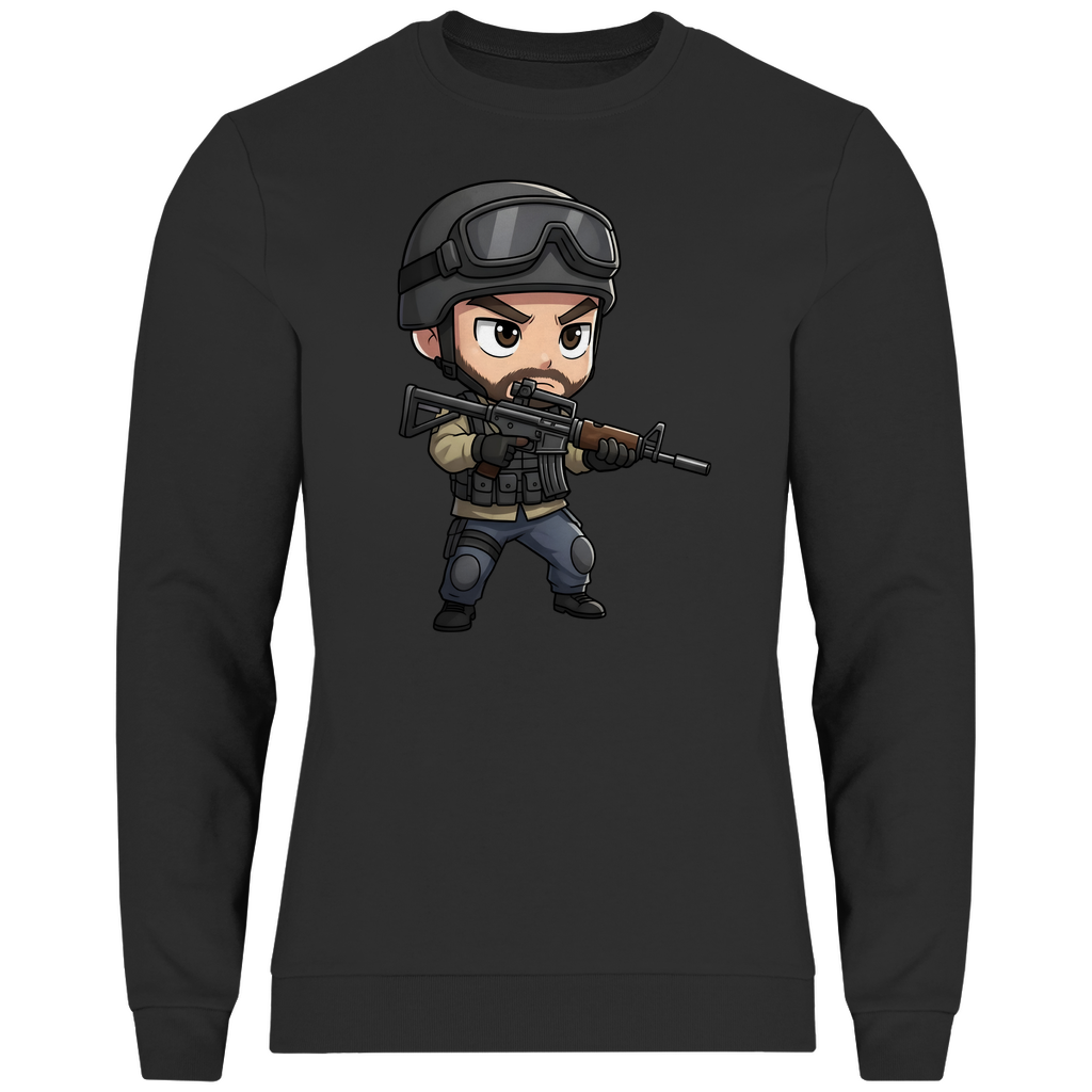 Herren Sweatshirt Soldier Police Counter Strike Chibiki Special Force