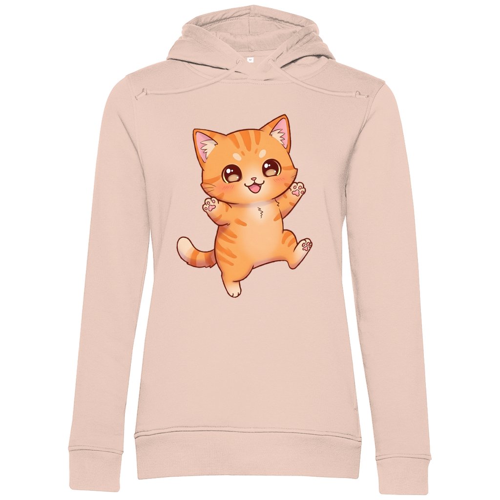 Damen Premium Bio Hoodie kitty cat brownie
