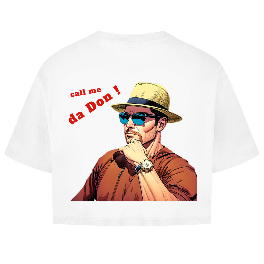 Damen Oversize Crop Top call me da Don