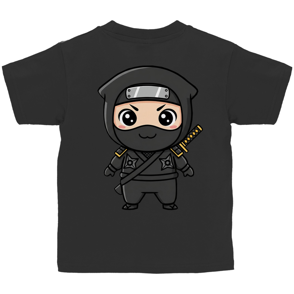 Kinder Basic T-Shirt Ninja Chibiki Shinobi black