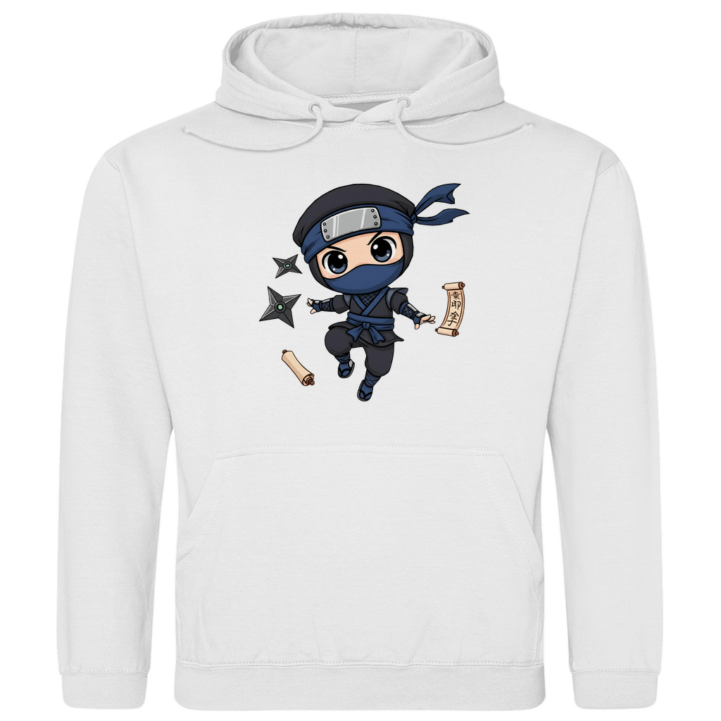 Herren Hoodie Ninja Chibiki Shinobi scrolls and shuriken
