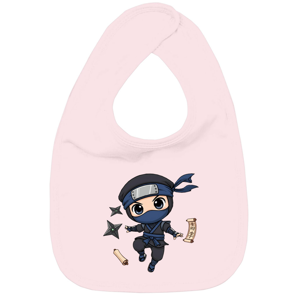 Kinder Bio Lätzchen Ninja Chibiki Shinobi scrolls and shuriken