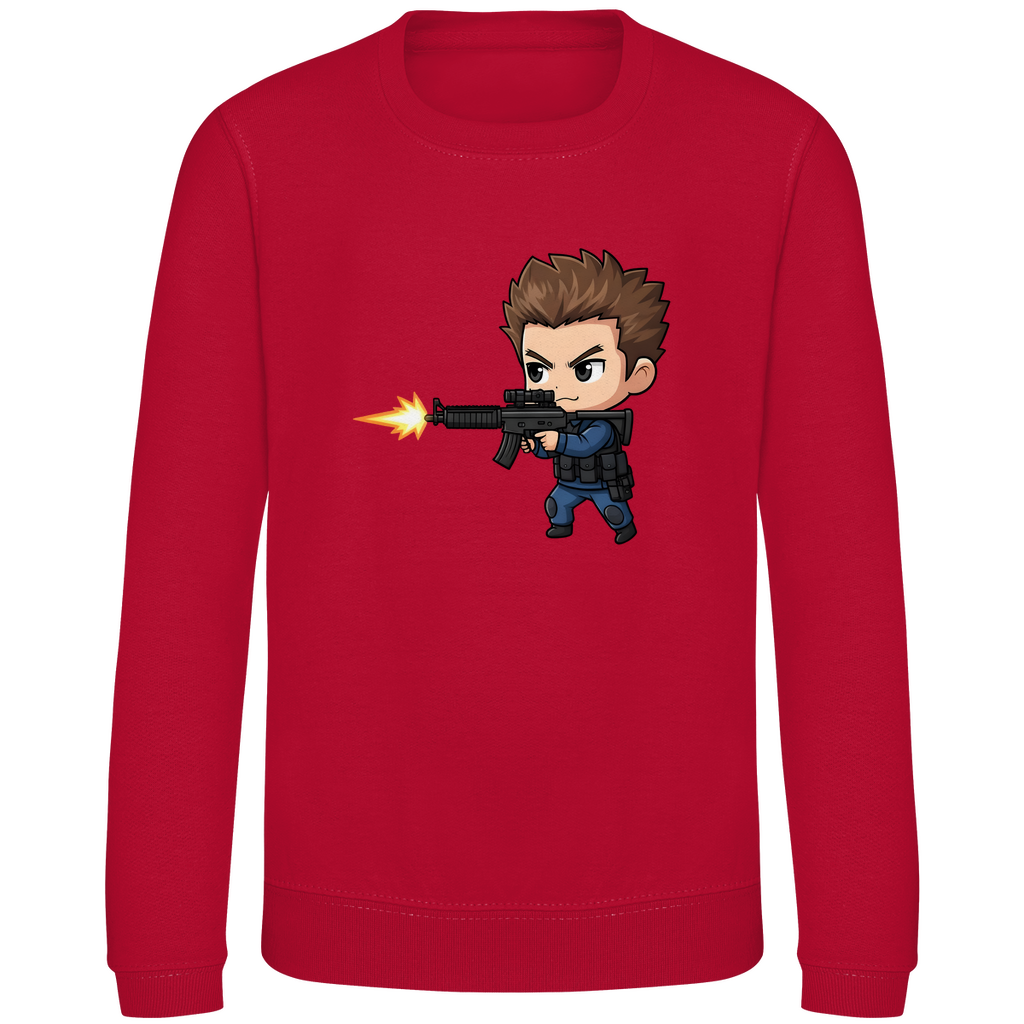 Kinder Sweatshirt Soldier Police Counter Strike Chibiki