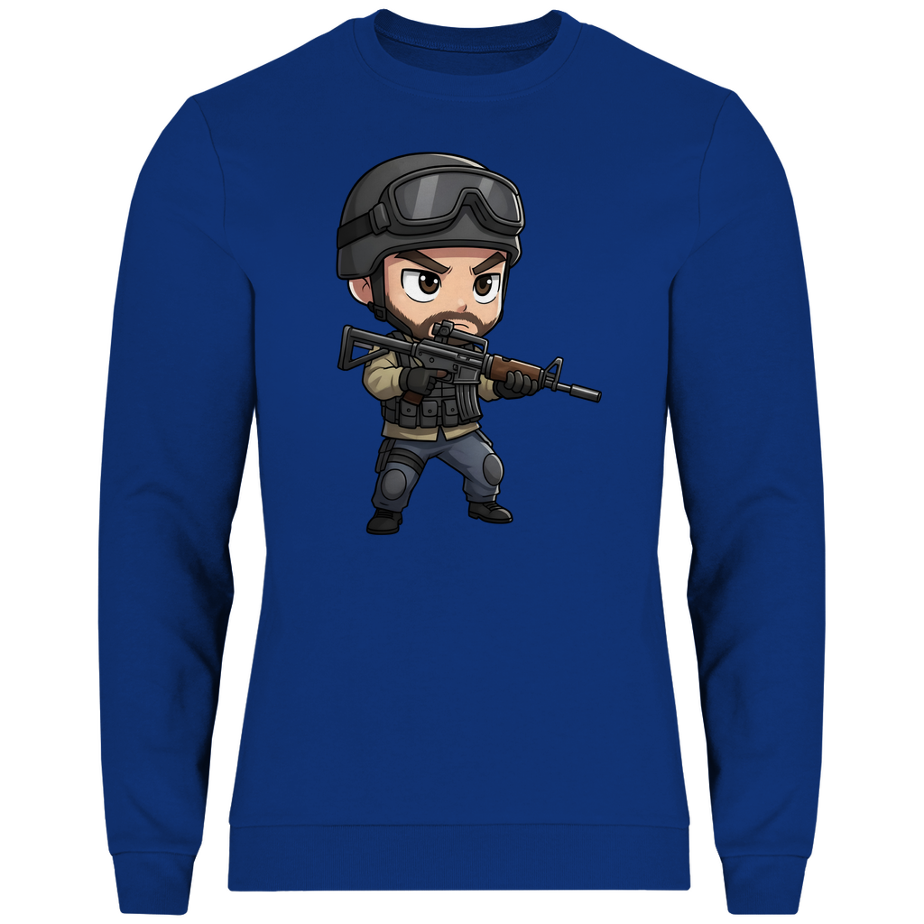 Herren Sweatshirt Soldier Police Counter Strike Chibiki Special Force