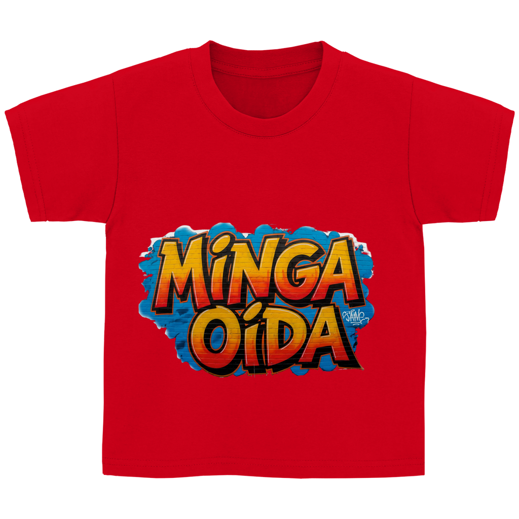 Kinder Basic T-Shirt Minga Oida Grafitti