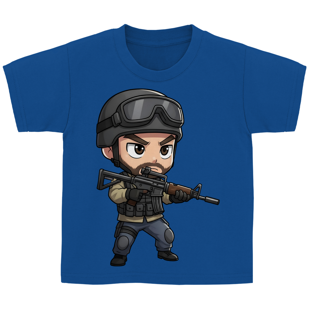 Kinder Basic T-Shirt Soldier Police Counter Strike Chibiki Special Force