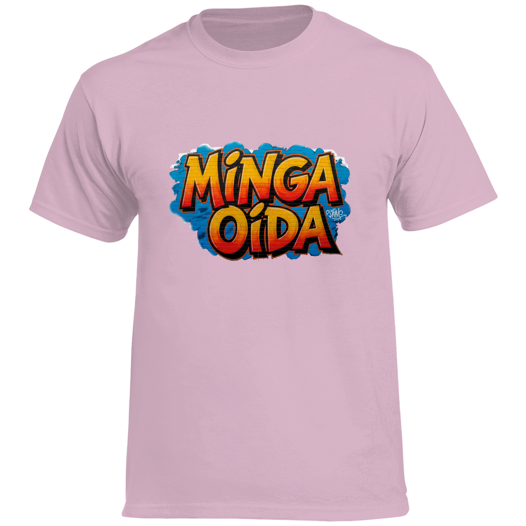 Herren Heavy Cotton T-Shirt Minga Oida Grafitti
