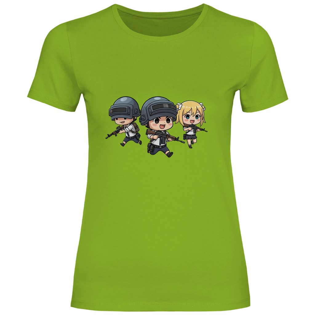 Damen T-Shirt Battle Royal PUBG Chibiki