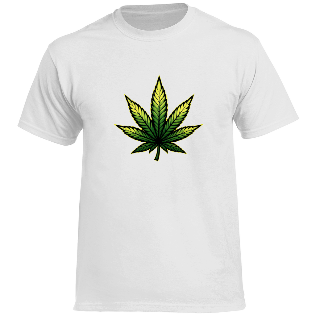 Herren Heavy Cotton T-Shirt Cannabis Logo