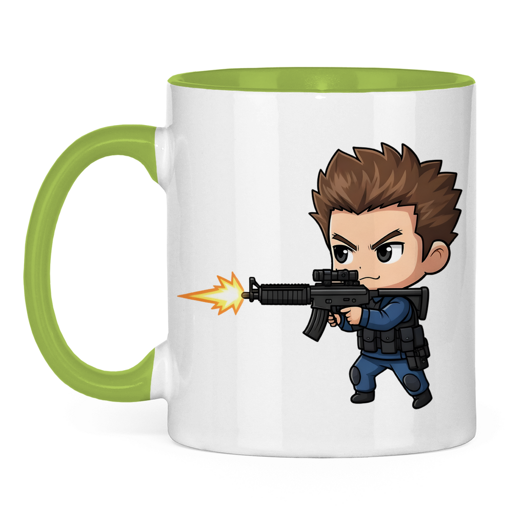 Tasse zweifarbig Soldier Police Counter Strike Chibiki