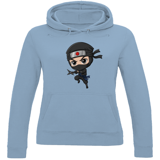 Damen Hoodie Ninja Chibiki Shinobi with Shuriken