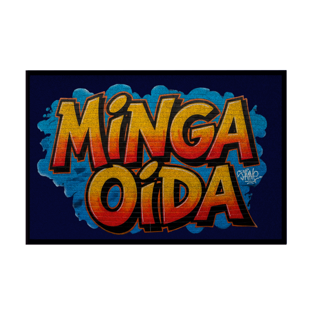 Fußmatte mit Gummirand Minga Oida Grafitti