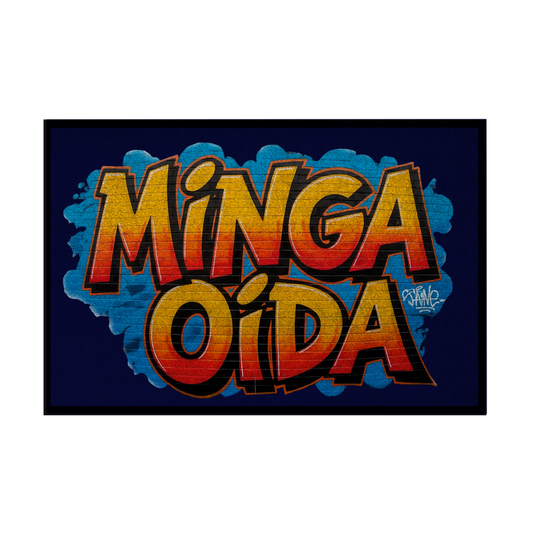 Fußmatte mit Gummirand Minga Oida Grafitti