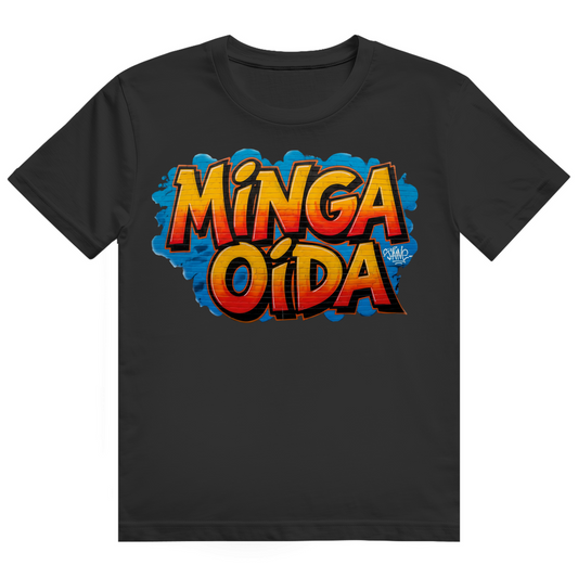 Herren Heavy Cotton T-Shirt Minga Oida Grafitti