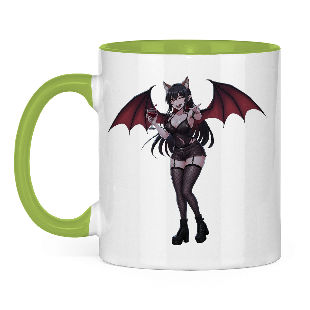 Tasse zweifarbig cute vampire emo girl kawaii manga anime style