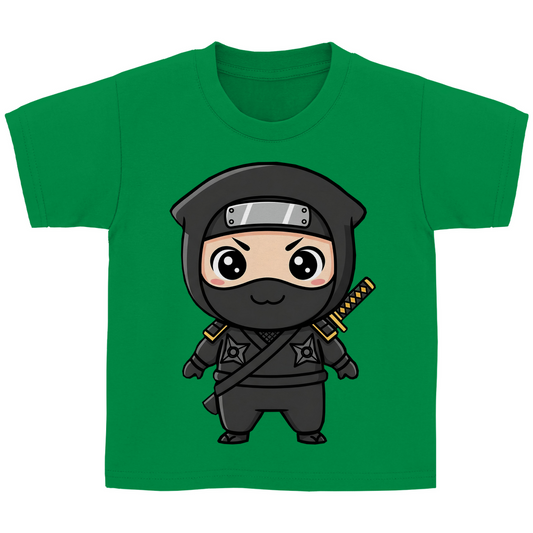 Kinder Basic T-Shirt Ninja Chibiki Shinobi black