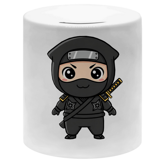 Money box Ninja Chibiki Shinobi black