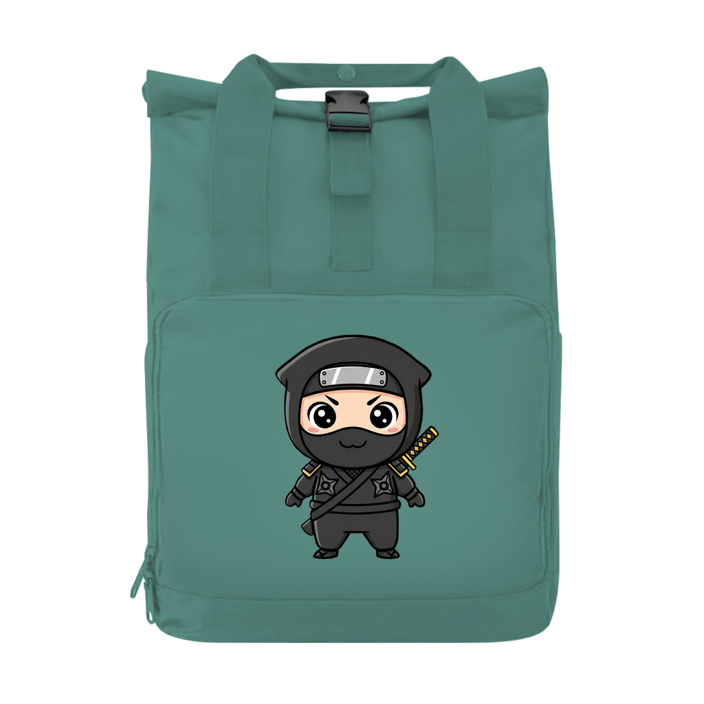 Rucksack mit Seitentasche Ninja Chibiki Shinobi black