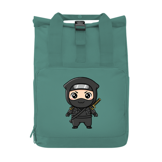 Rucksack mit Seitentasche Ninja Chibiki Shinobi black