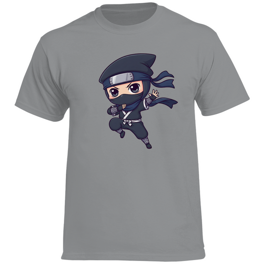 Herren Heavy Cotton T-Shirt Ninja Chibiki Shinobi