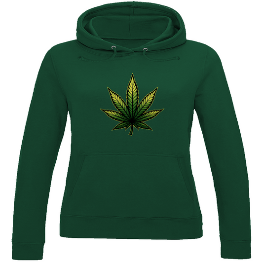 Damen Hoodie Cannabis Logo
