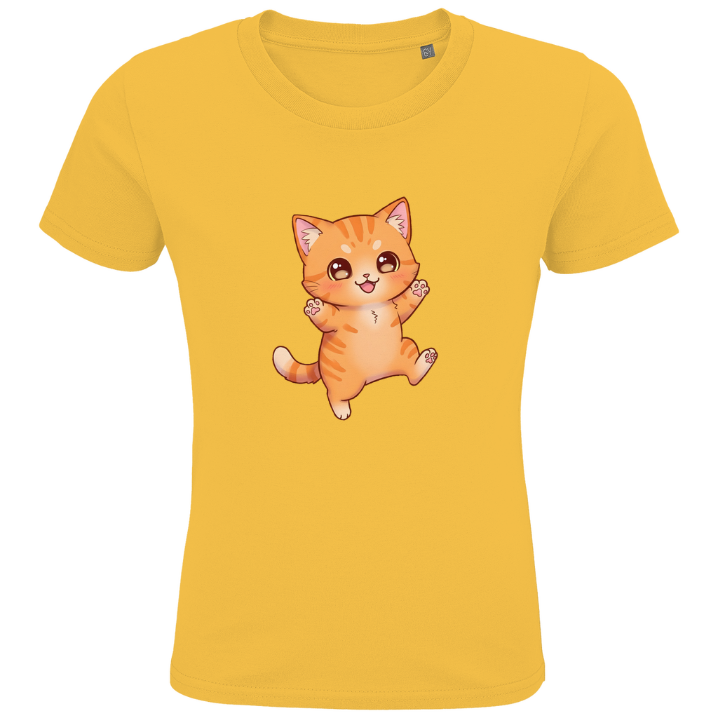 Kids Premium Organic T-Shirt kitty cat brownie
