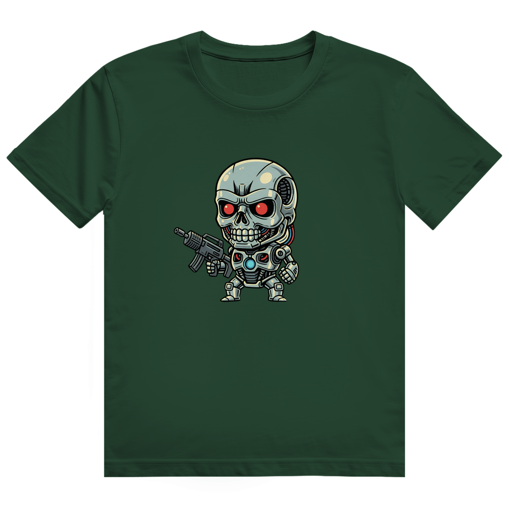Herren Heavy Cotton T-Shirt Cyborg chibi Terminator