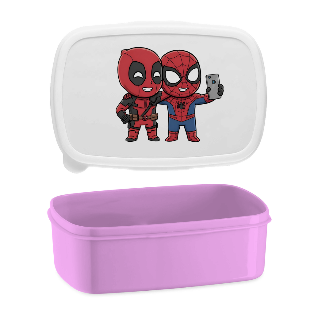 Lunchbox spidy dead pool manga chibi style