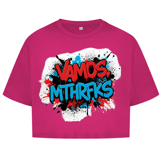 Damen Oversize Crop Top VAMOS MTHRFKS