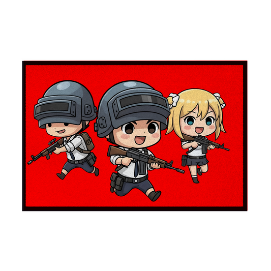 Fußmatte mit Gummirand Battle Royal PUBG Chibiki