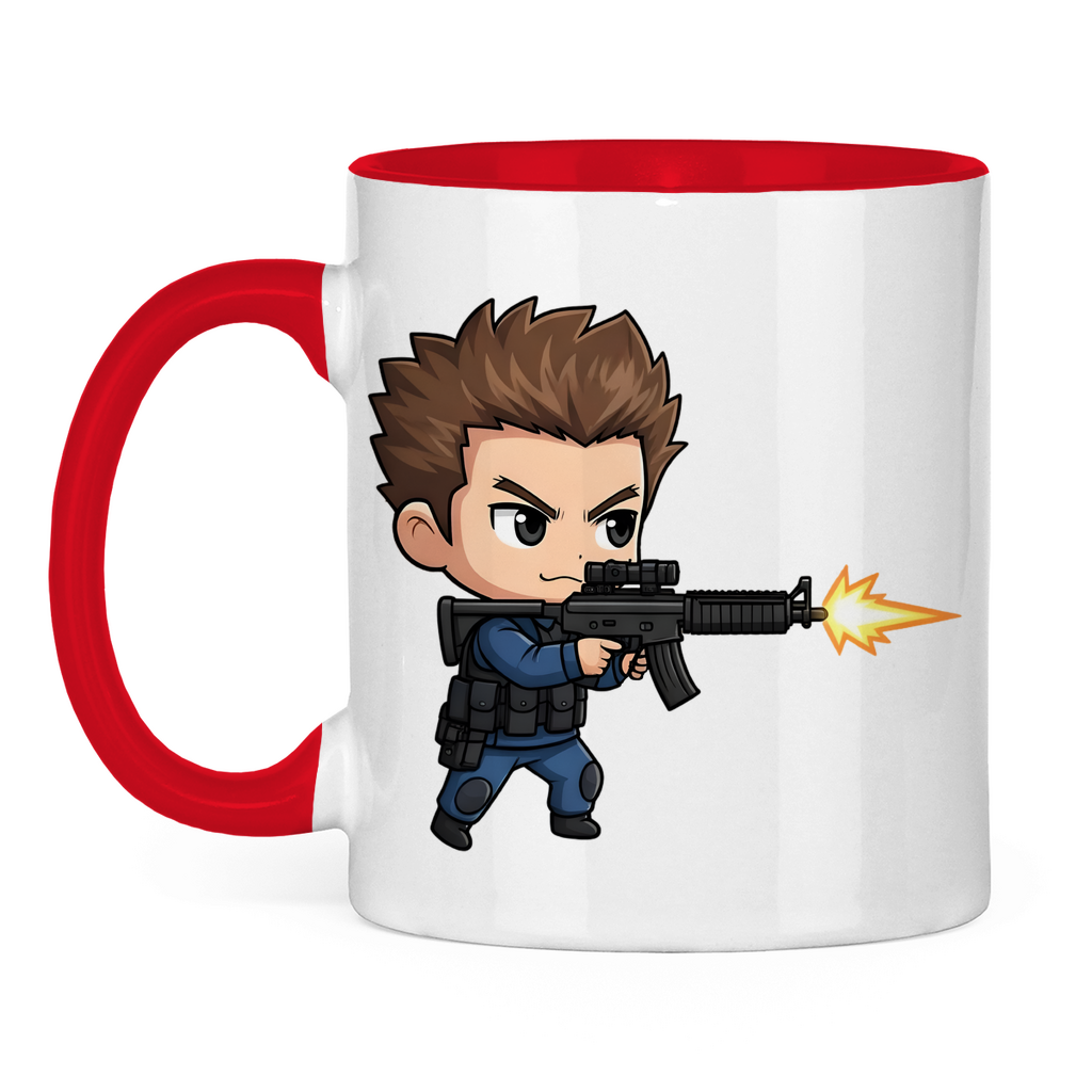 Tasse zweifarbig Soldier Police Counter Strike Chibiki