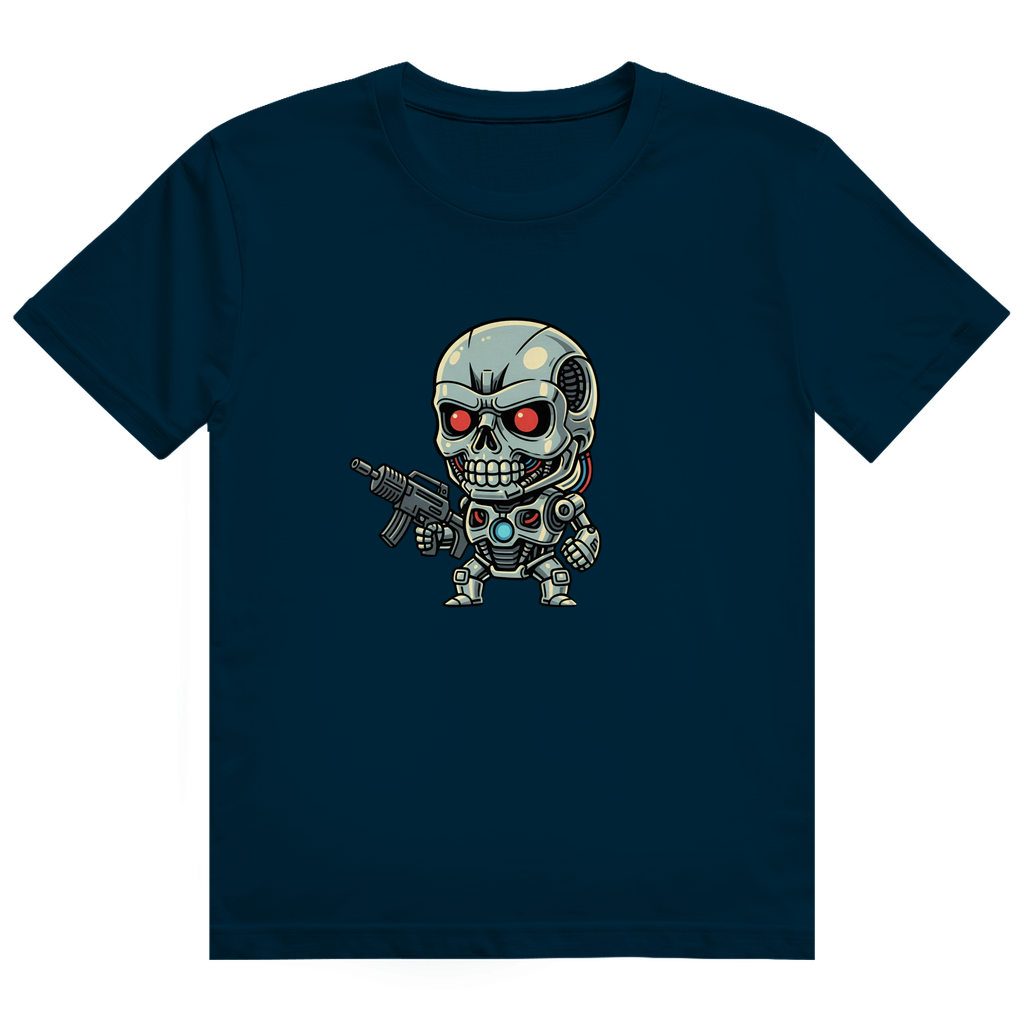 Herren Heavy Cotton T-Shirt Cyborg chibi Terminator