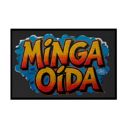 Fußmatte mit Gummirand Minga Oida Grafitti