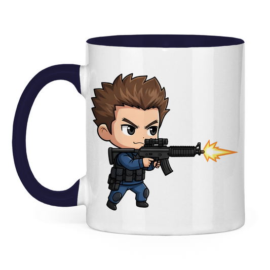 Tasse zweifarbig Soldier Police Counter Strike Chibiki