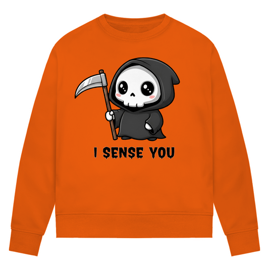 Damen Premium Bio Sweatshirt Reaper chibi Sensenmann