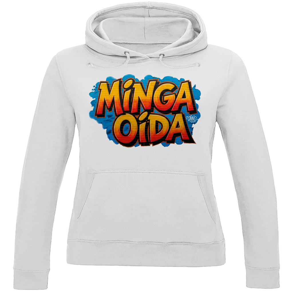 Damen Hoodie Minga Oida Grafitti