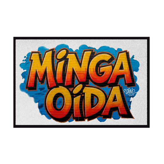 Fußmatte mit Gummirand Minga Oida Grafitti