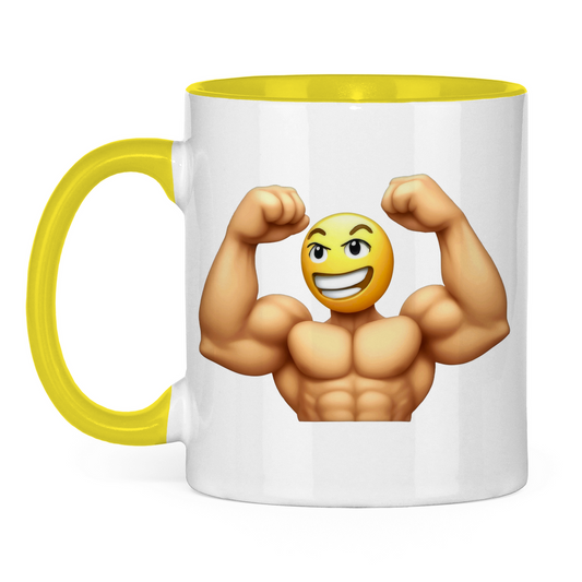 Tasse zweifarbig beefcake mucki-mann