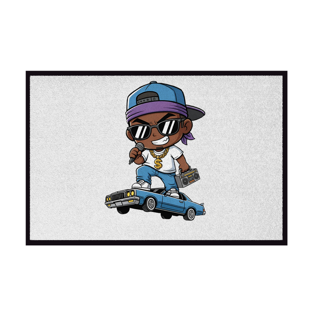 Fußmatte mit Gummirand Gansta Rap Parody - Westcoast inspired comic